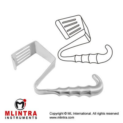 Davidson Scapula Retractor Stainless Steel, 18.5 cm - 7 1/4" Blade Size 80 x 95 mm